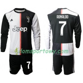 Koszulka Juventus Ronaldo 7 Dziecięcy Domowe Koszulki Piłkarskie 2019-2020 Długi Rękaw